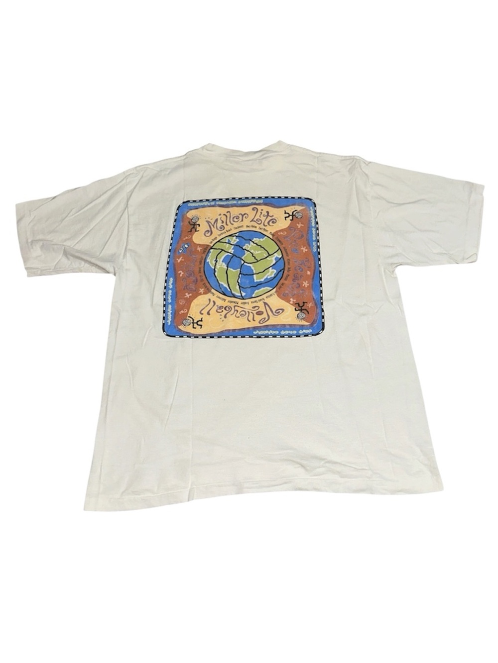 Vintage Miller Lite AVP Pro Beach Volleyball T-Shirt 90s XL White 94